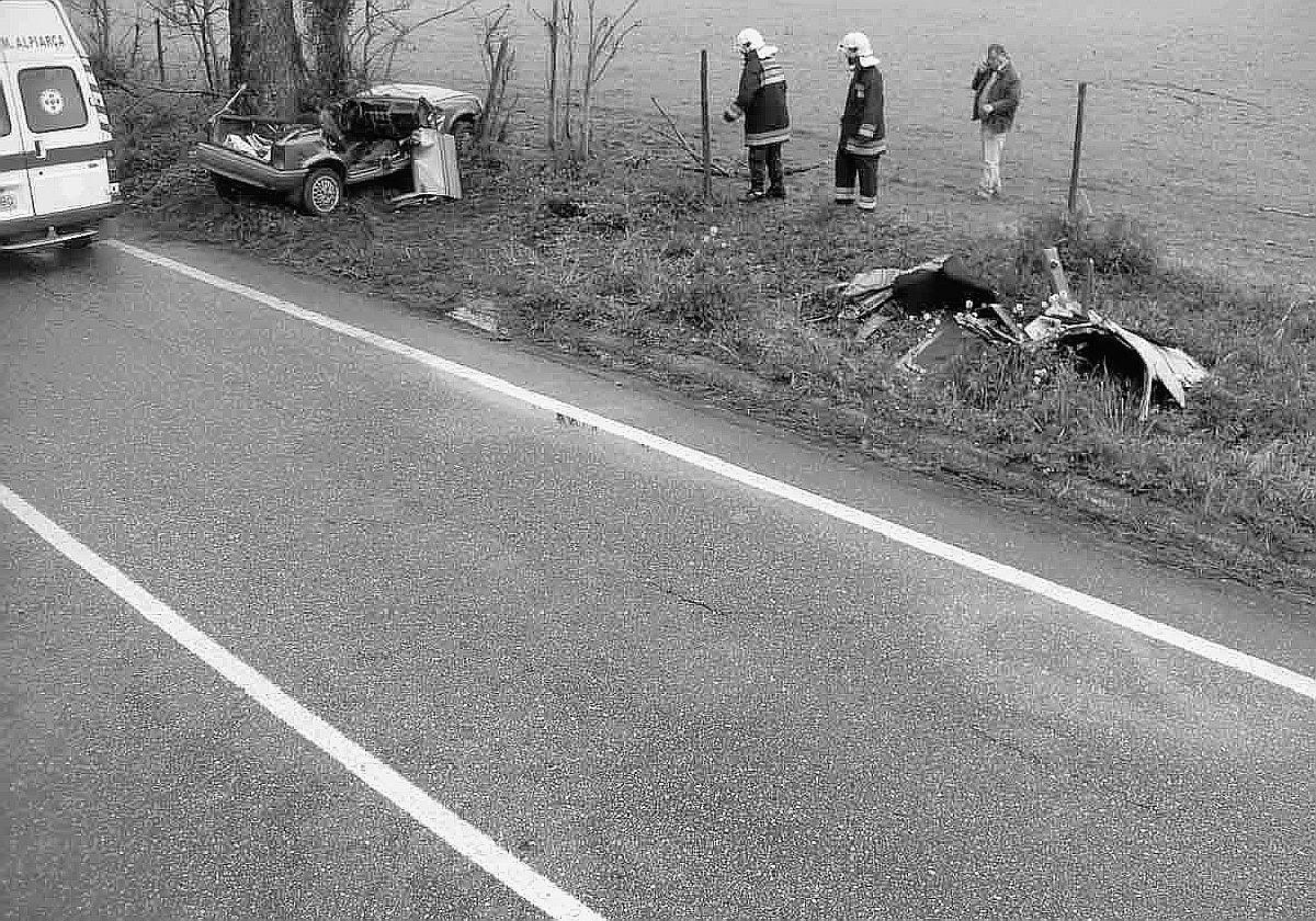 DESPISTE DE VIATURA LIGEIRA NA EN118 EM ALPIARÇA PROVOCOU HOJE DOIS M
