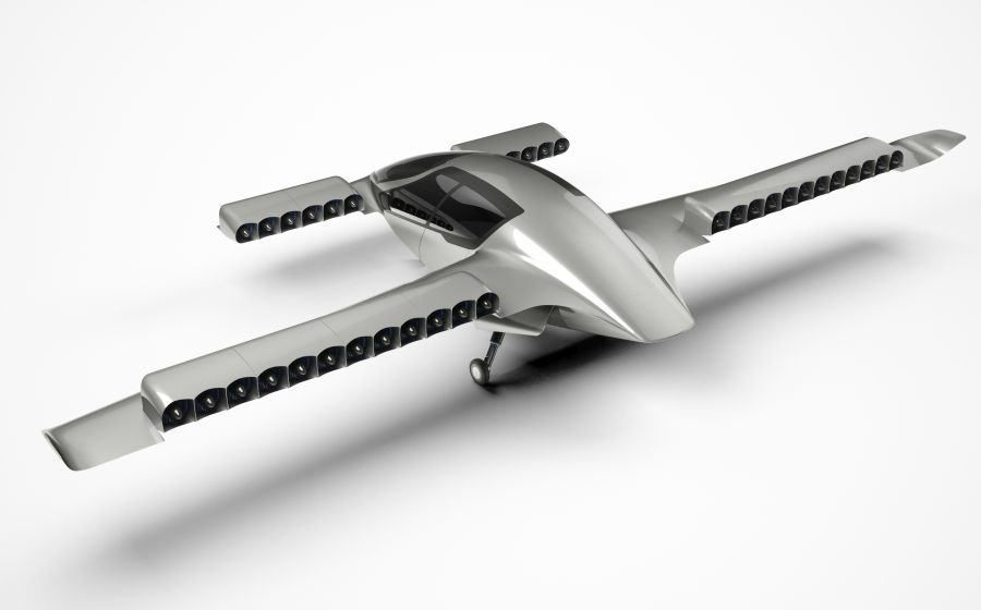 Lilium Jet Silver Back Diagonal (with gear)