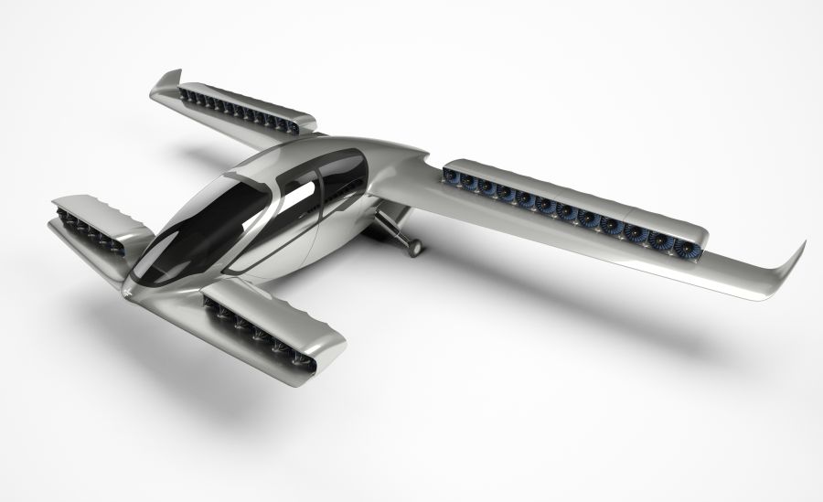 Lilium Jet Silver Front Diagonal (with gear)