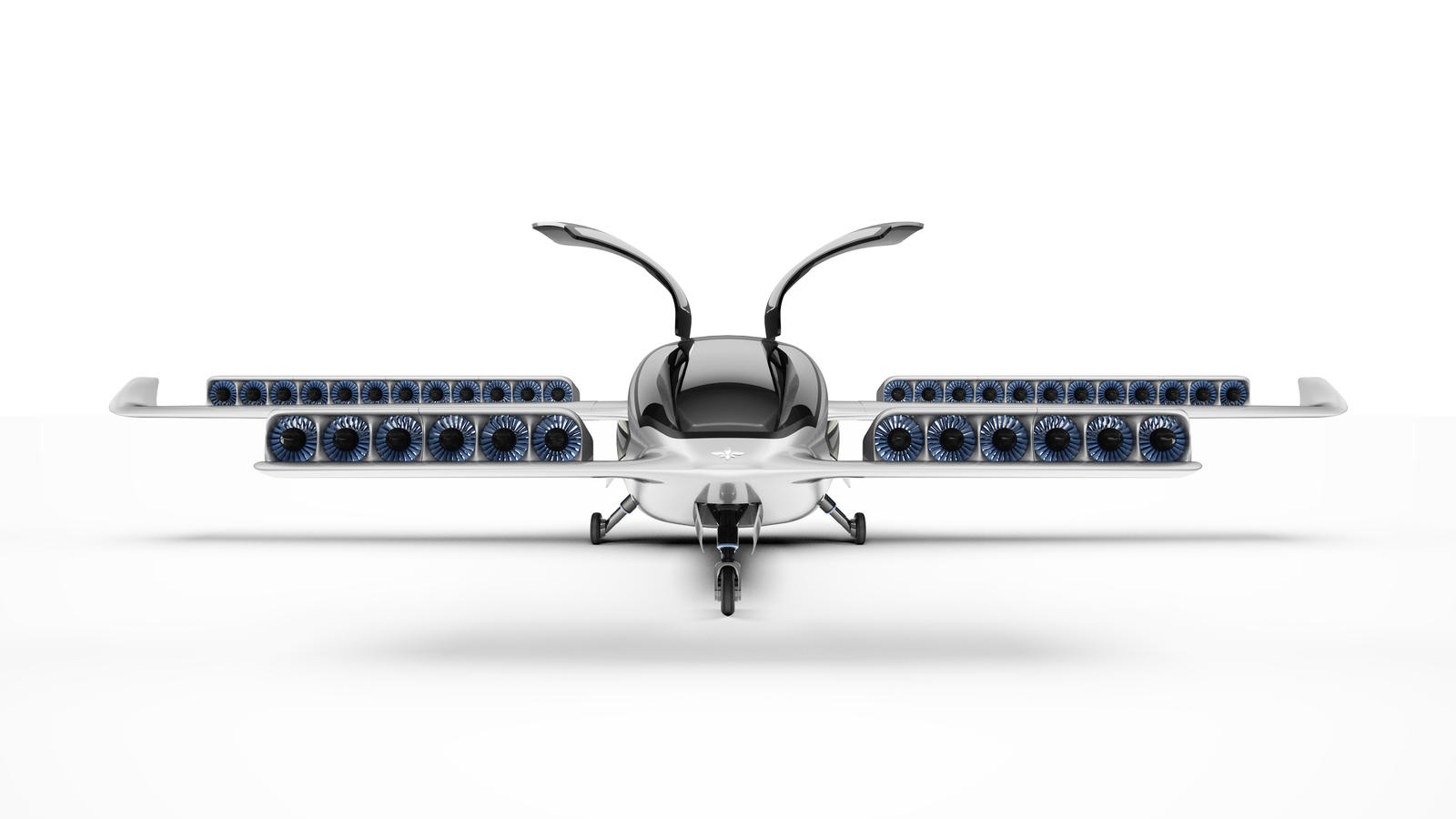 Lilium Jet Silver Front (doors open & with gear)