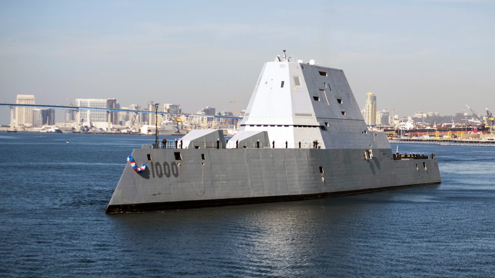 USS Zumwalt (DDG 1000) arrives at its new homeport in San Diego