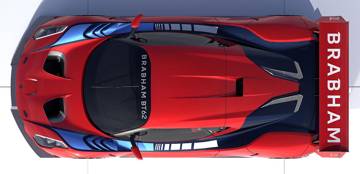 Brabham BT62 Plan View Red