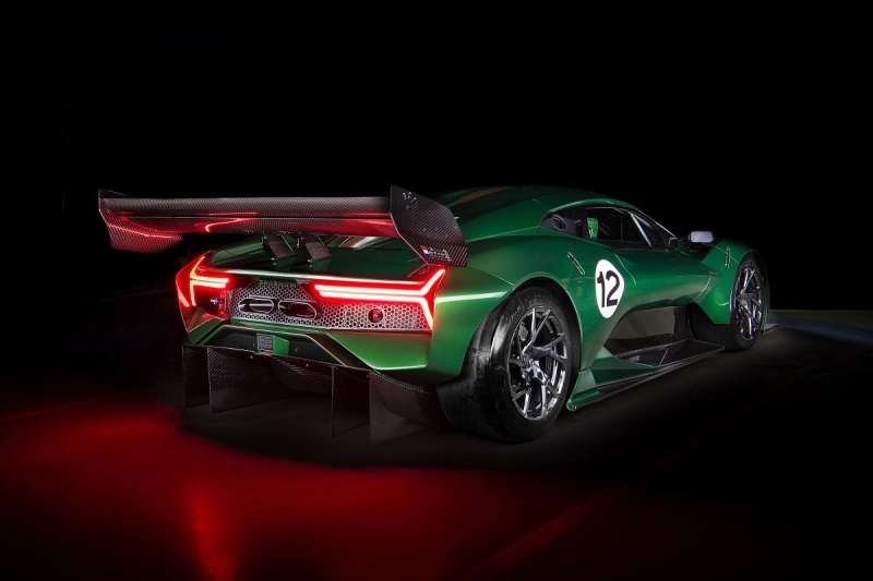 Brabham BT62 rear quarter view lights on