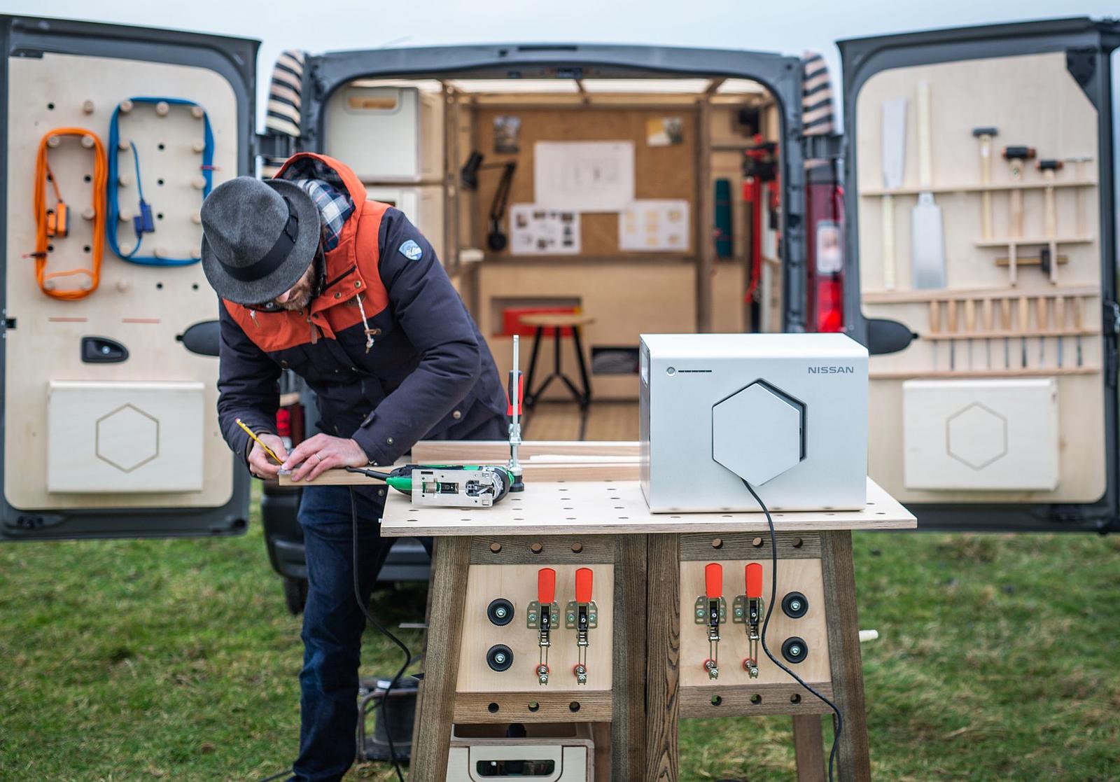 Nissan unveils NV300 Concept-van, a mobile workshop for a creati