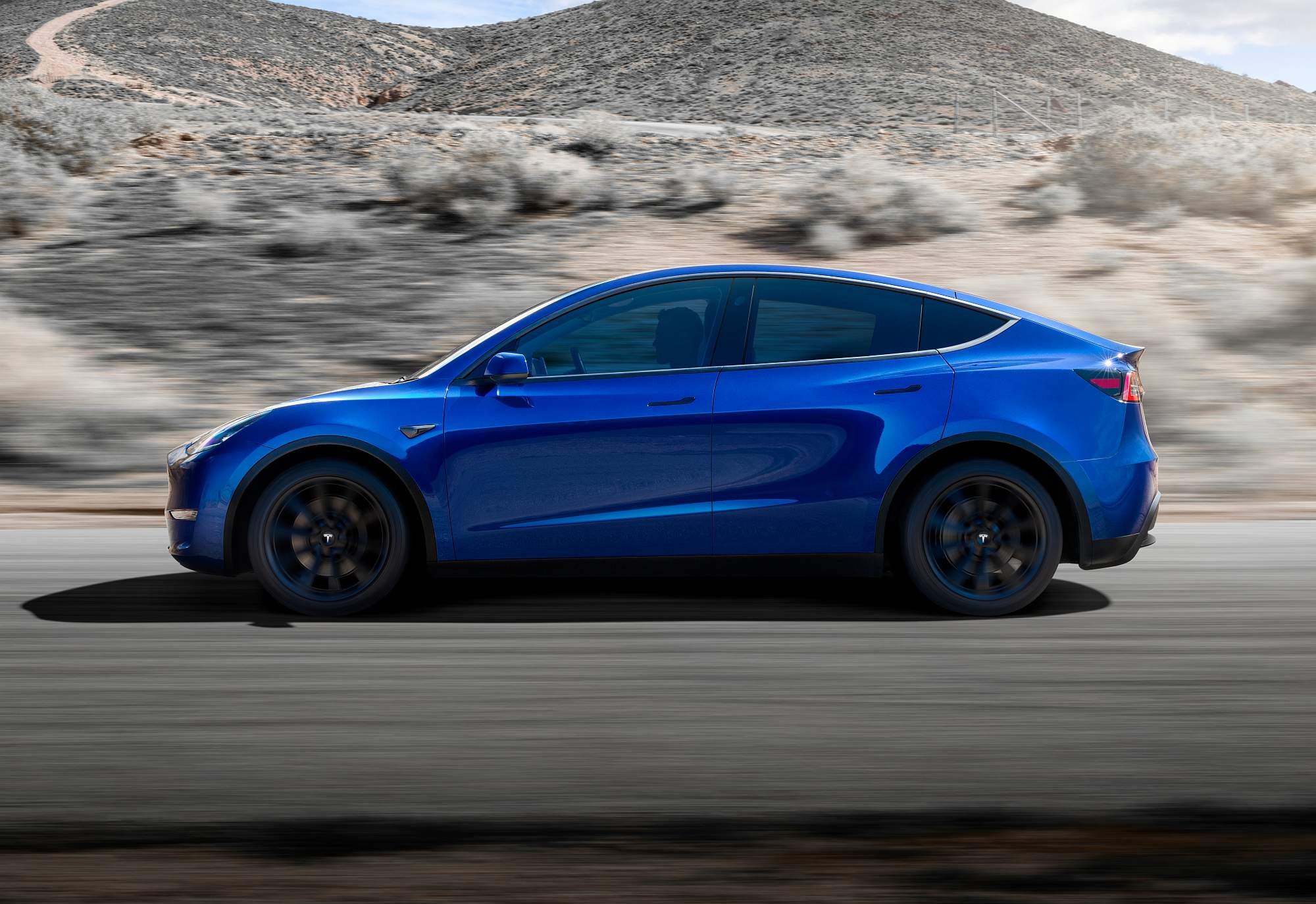 Model Y Side Blue