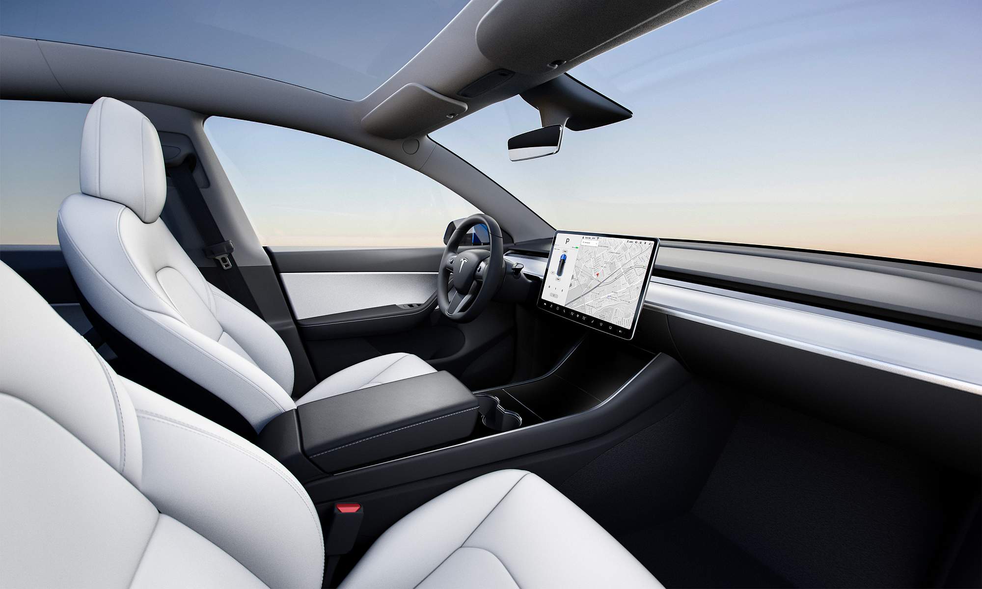 Model Y White Interior