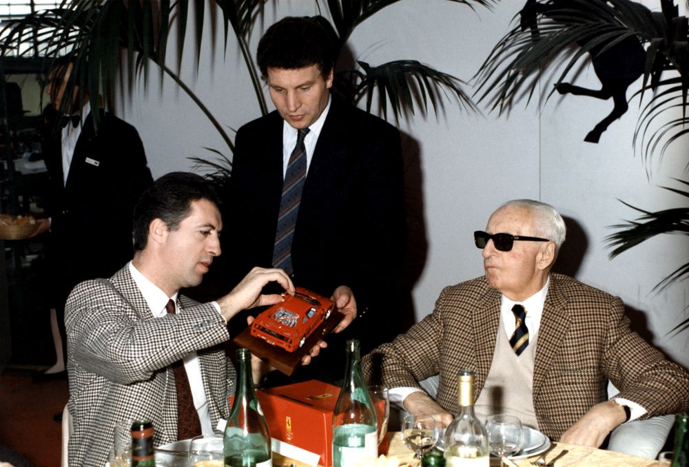 i Enzo and Piero Ferrari in 1987