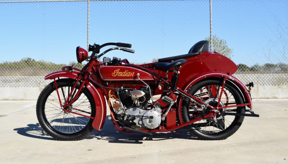 1923 Indian Big Chief with Indian Princess Sidecar