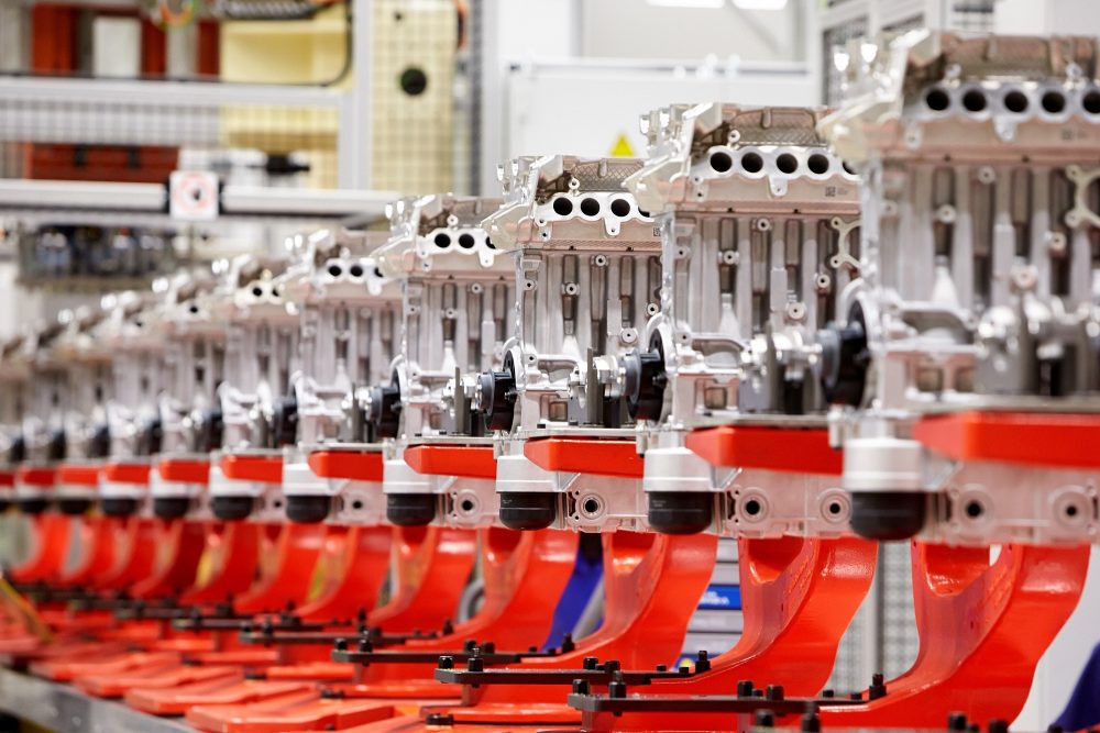 Assembly in Volvo Cars’ engine factory in Skövde, Sweden