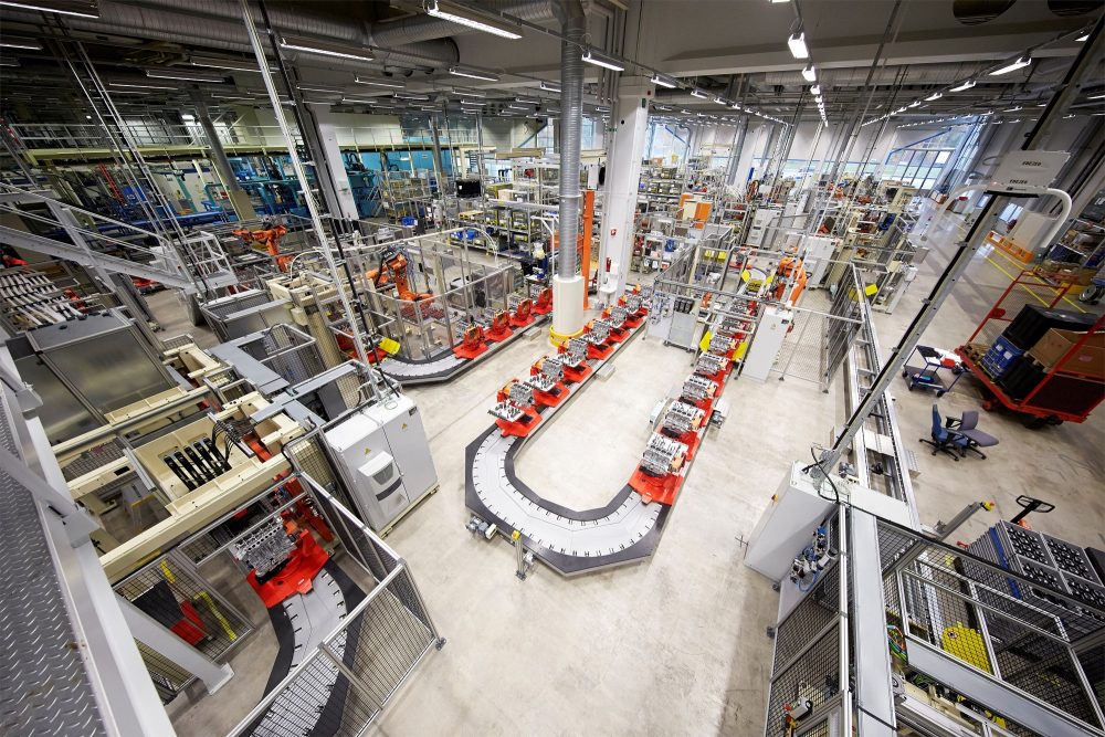 Assembly in Volvo Cars’ engine factory in Skövde, Sweden
