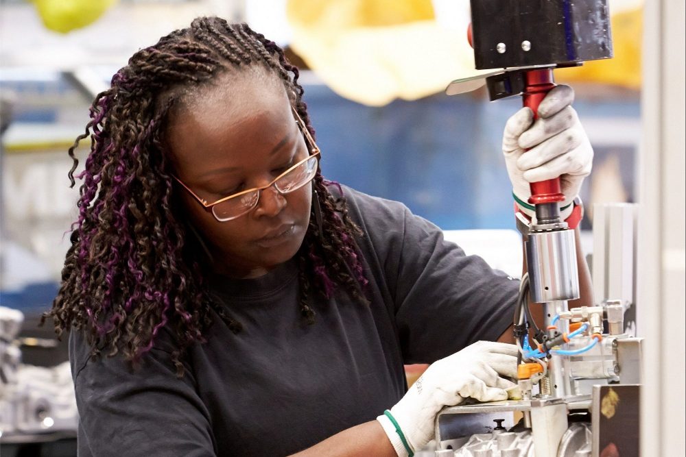 Assembly in Volvo Cars’ engine factory in Skövde, Sweden