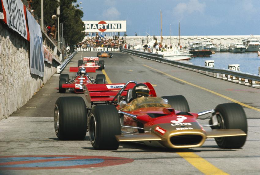 Formula One Racecars Passing Harbor During Monaco Grand Prix