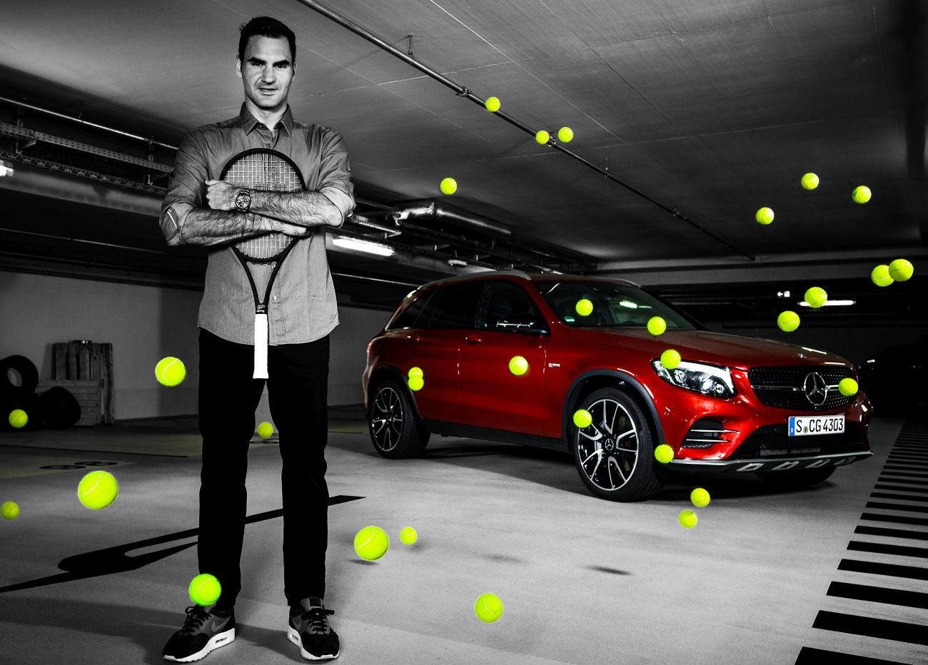 Erfolgreiche Partnerschaft wird verlängert: Zwanzigfacher Grand Slam-Sieger Roger Federer schlägt weiterhin mit Mercedes-Benz auf