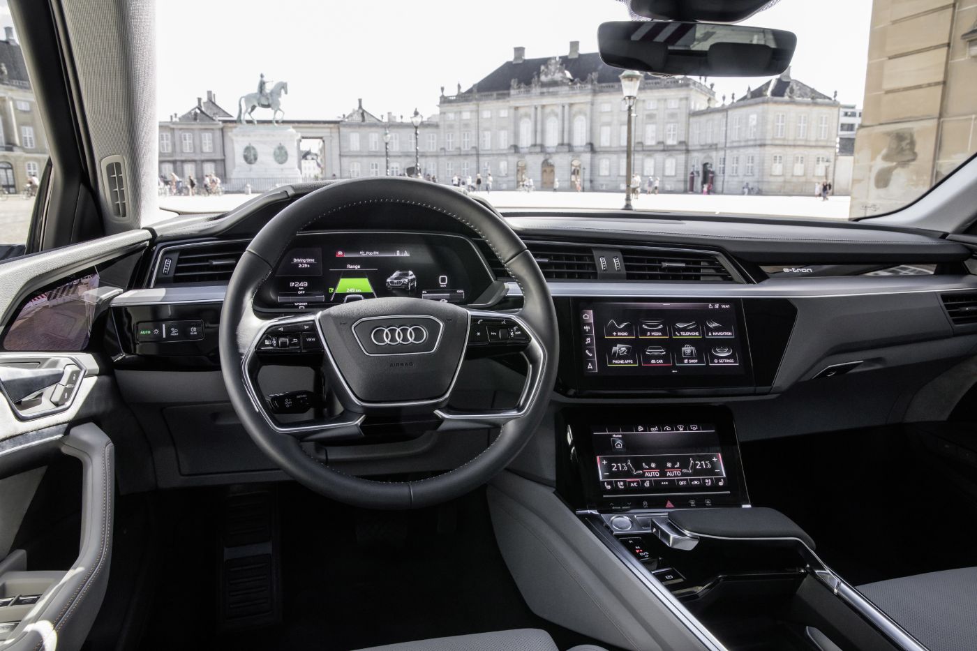 The interior of the Audi e-tron prototype