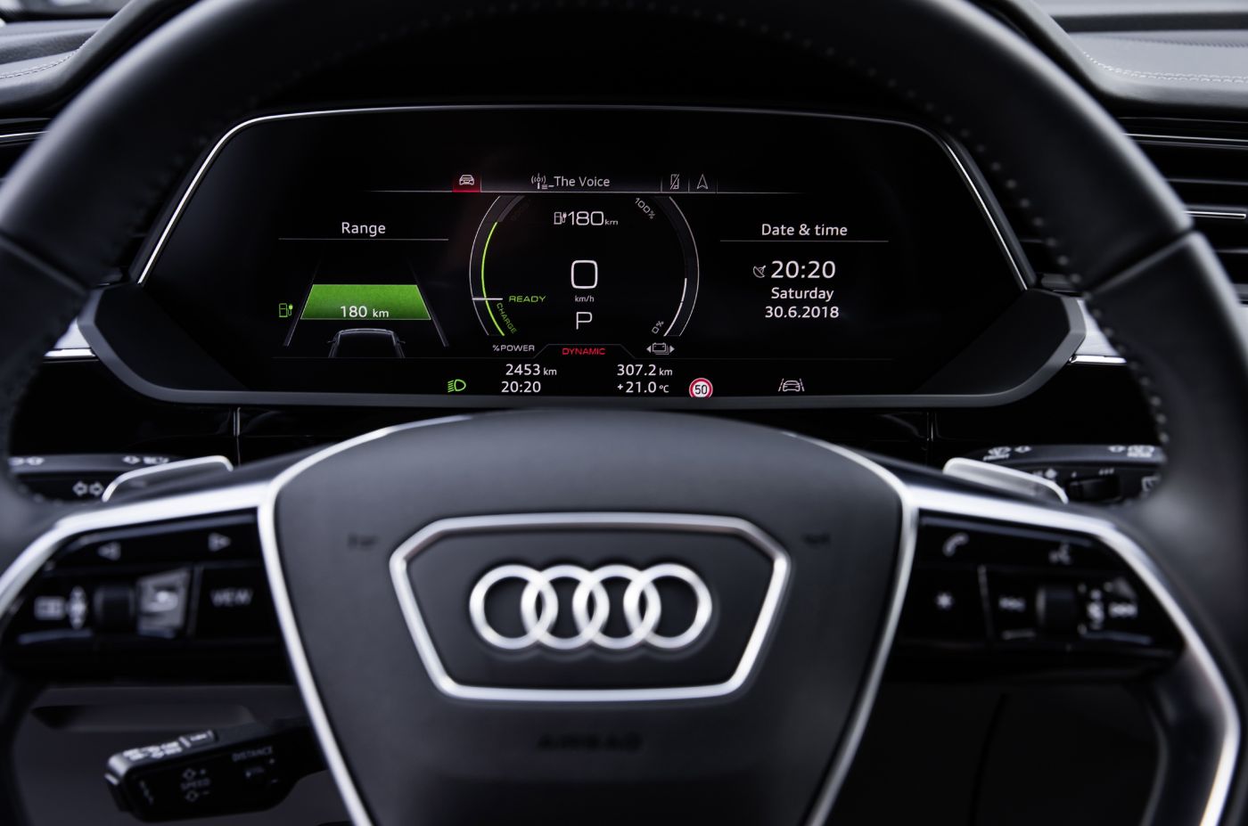 The interior of the Audi e-tron prototype