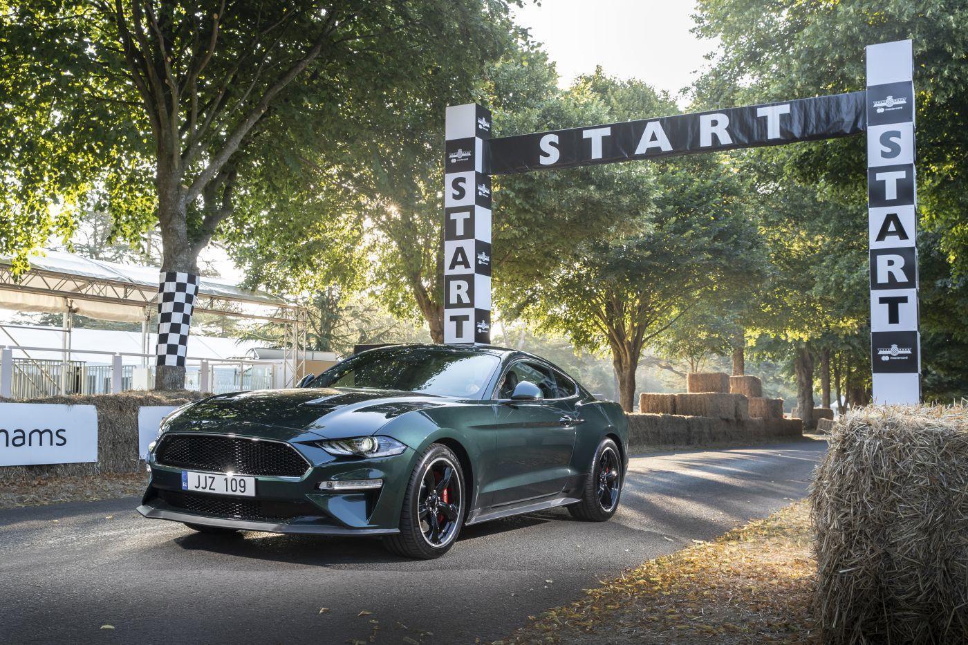Ford Bullitt Mustang old and new at Goodwood