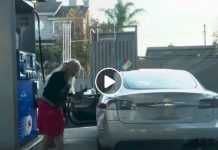 Vídeo viral: mulher tenta abastecer Tesla com gasolina