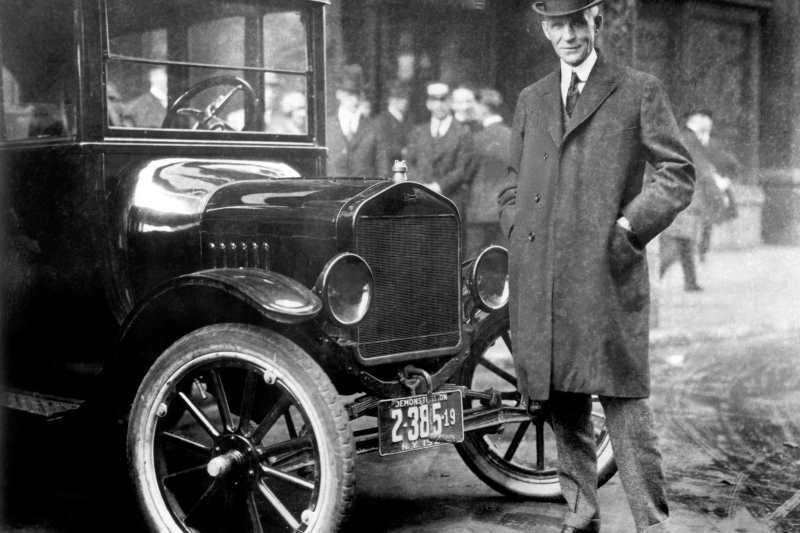 Henry Ford With 1921 Model T