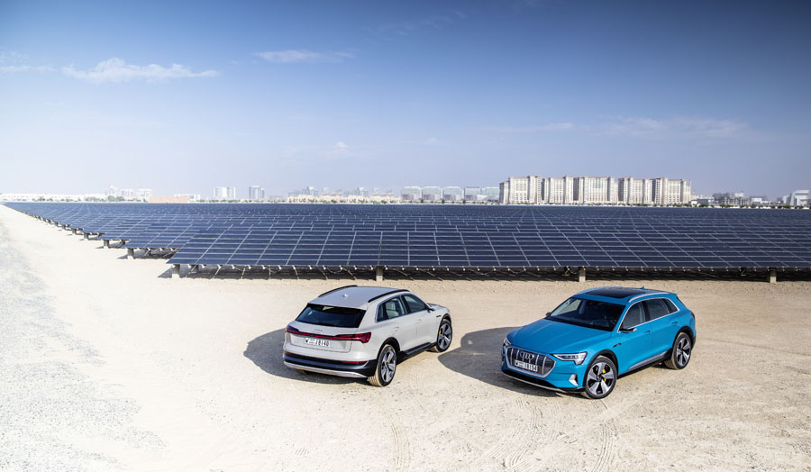 The Audi e-tron at Masdar City