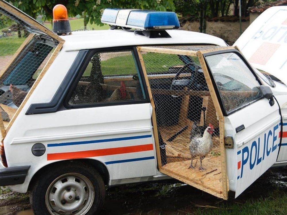 Peugeot 104 Police Chicken Coop
