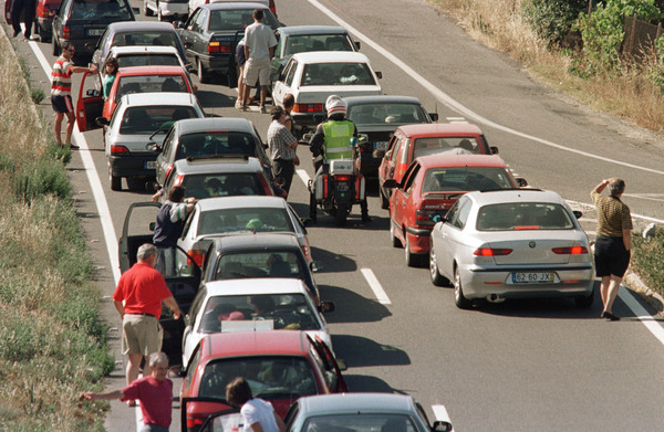 Transito na estrada Lisboa / Algarve ( zona de Ourique ) .
Foto: STEVEN GOVERNO