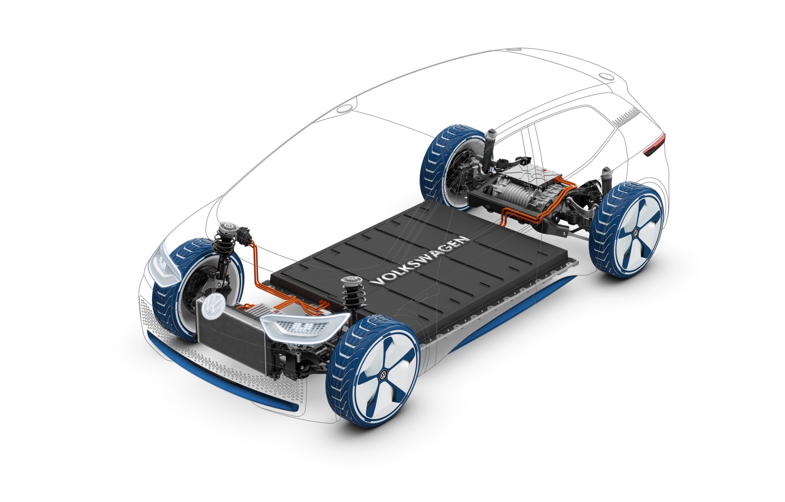 Volkswagen Showcar I.D. I.D. ? die Revolution. Der erste Volkswagen auf der vˆllig neuen Elektrofahrzeug-Plattform. Der erste Volkswagen, der f¸r das automatisierte Fahren vorbereitet ist.