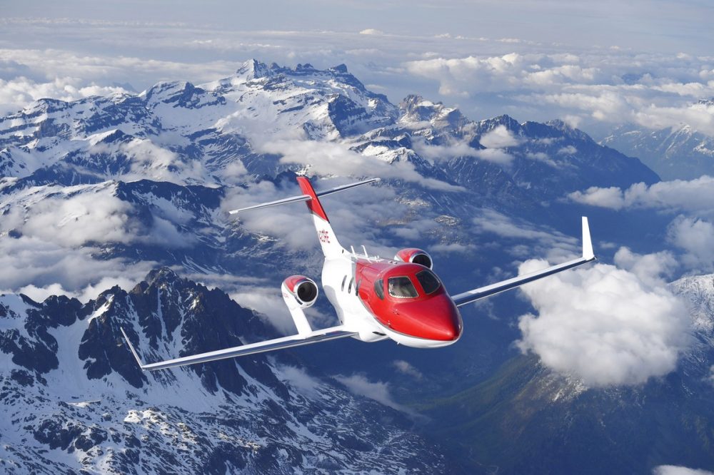 The HondaJet is making its first appearance in Europe as part of