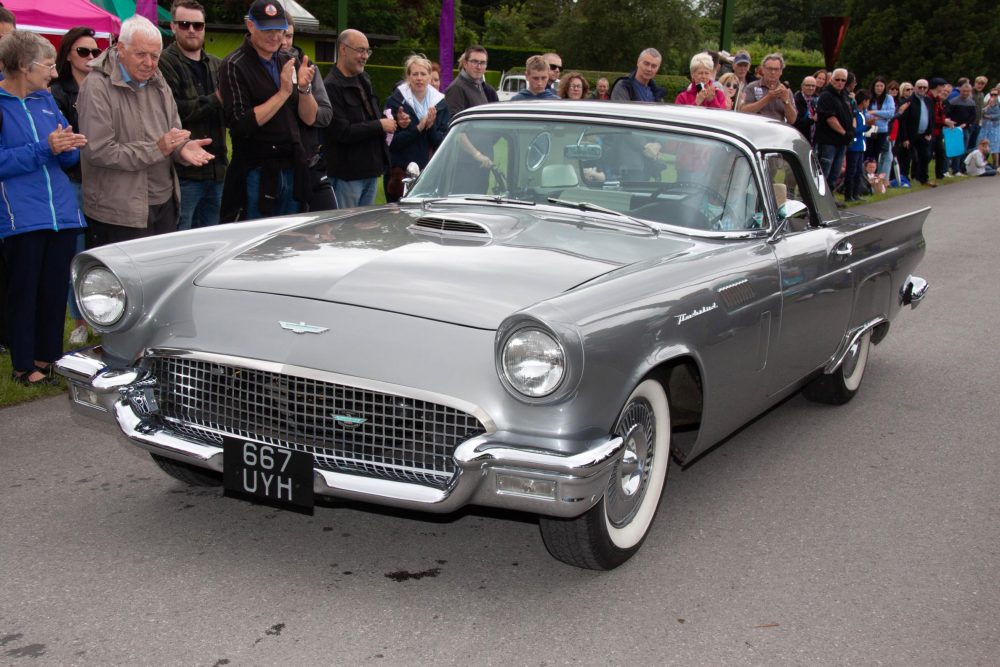 Classic American Car of the Year heat winner Brian Forsdike in his Ford Thunderbird 1