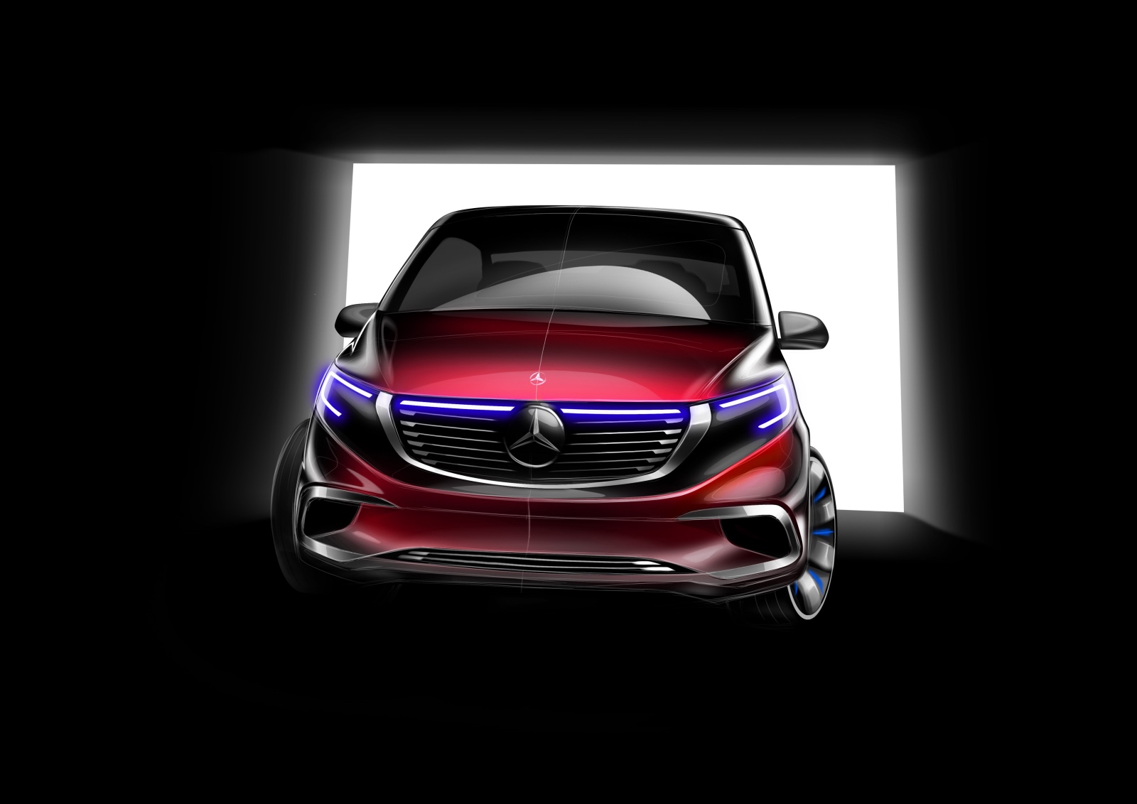 Designskizze Mercedes-Benz EQV // Design sketch Mercedes-Benz EQV