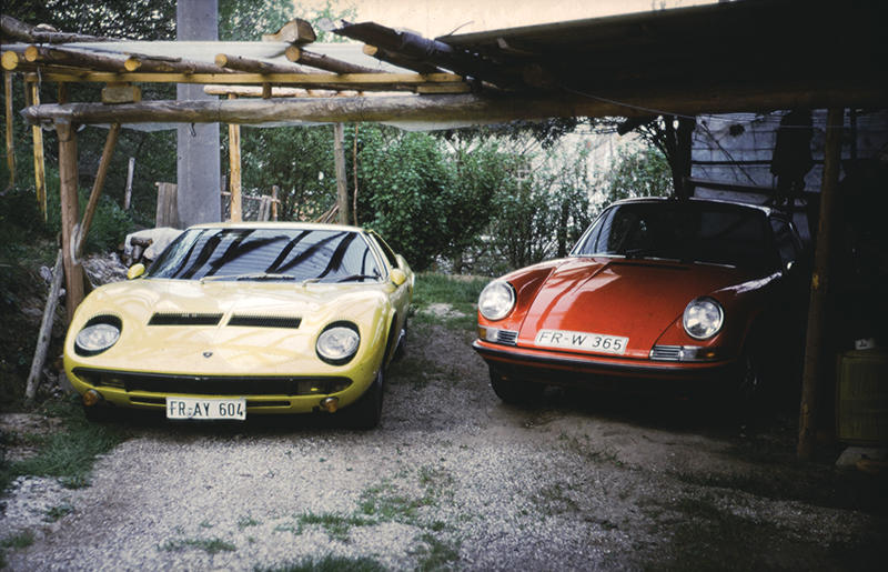 Chassis number 4245 parked at Karl Weber’s home with his 911 in 1974.