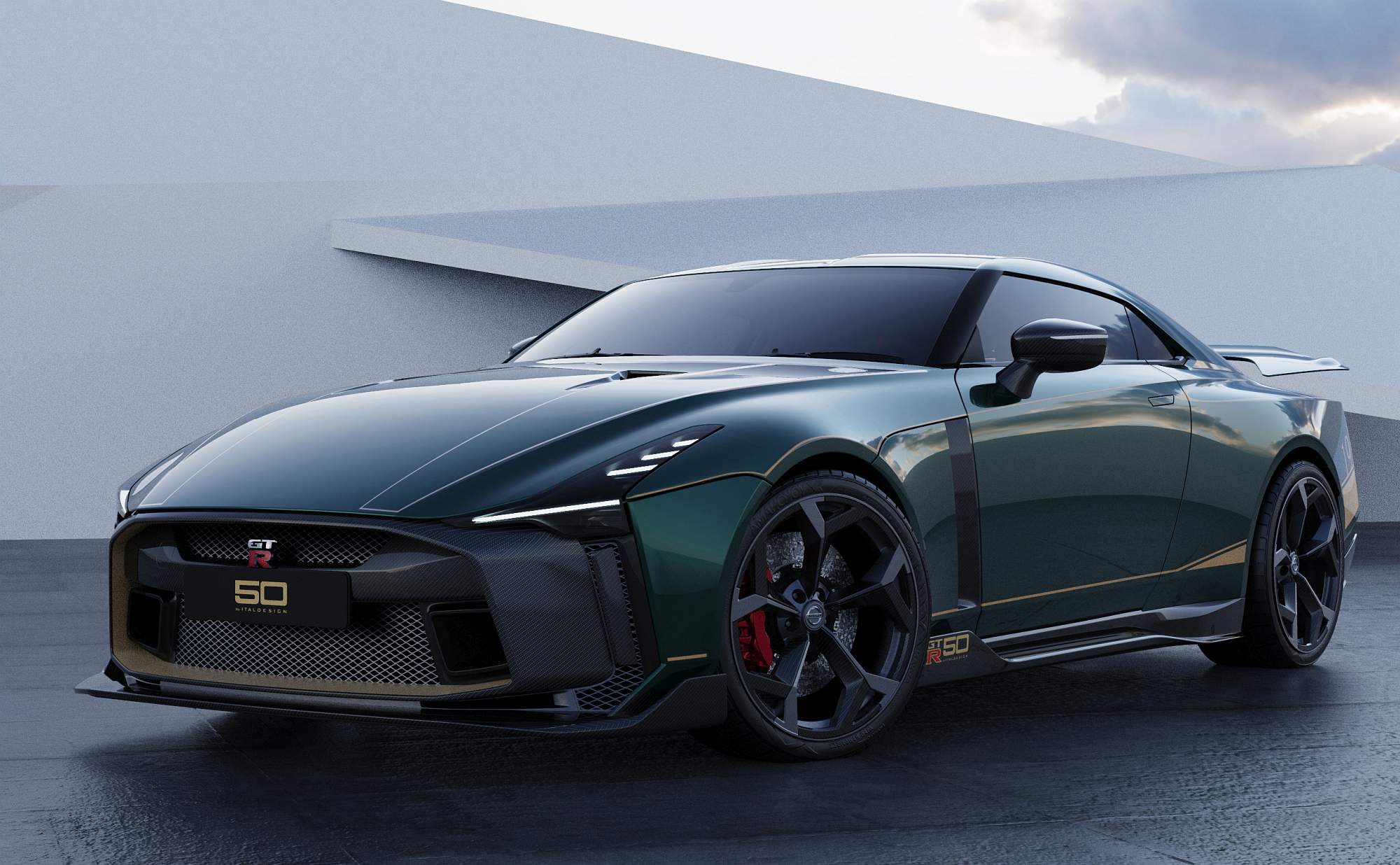 Nissan GT-R50 by Italdesign production rendering Green FR34
