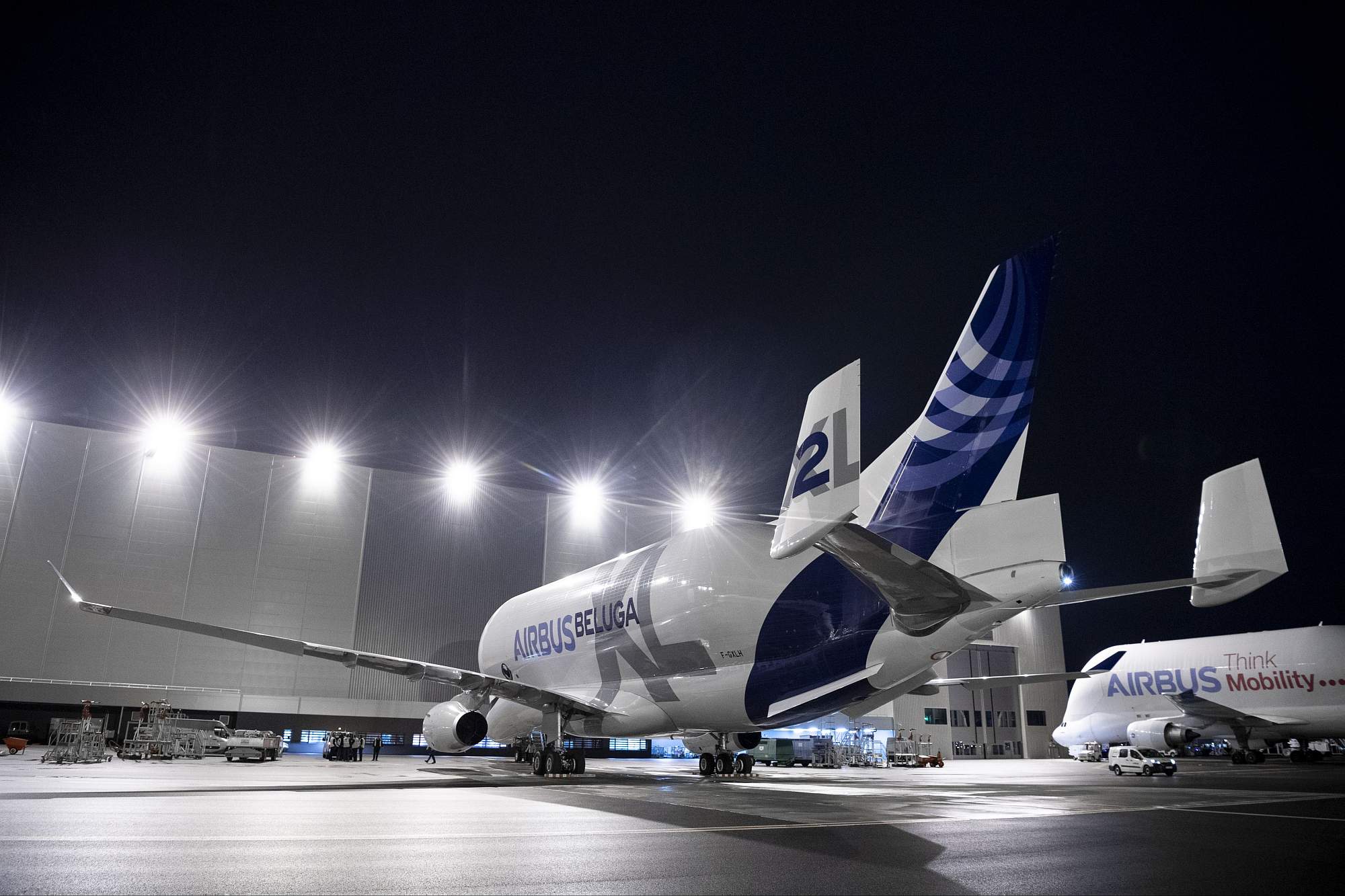 First BelugaXL delivered to ATI – Rear view_