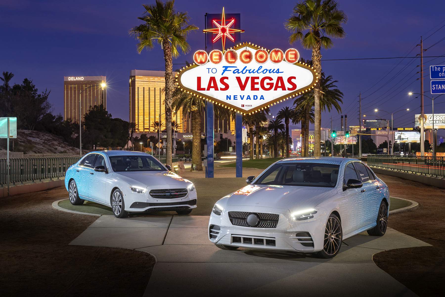 Mercedes-Benz E-Klasse Mitfahrt, Las Vegas 2020 // Mercedes-Benz E-Class Testride, Las Vegas 2020