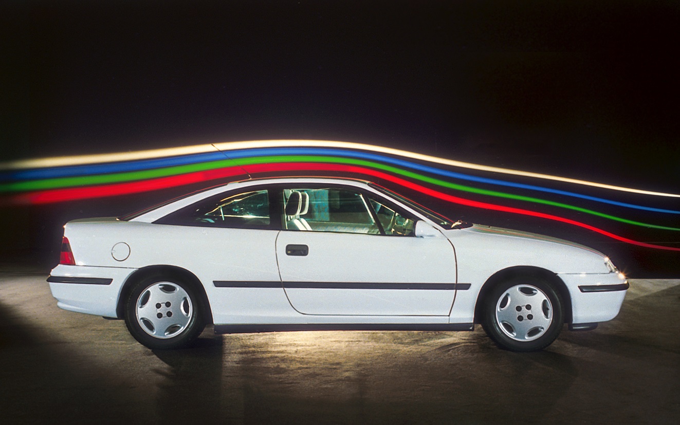 Opel Calibra im Windkanal, 1989