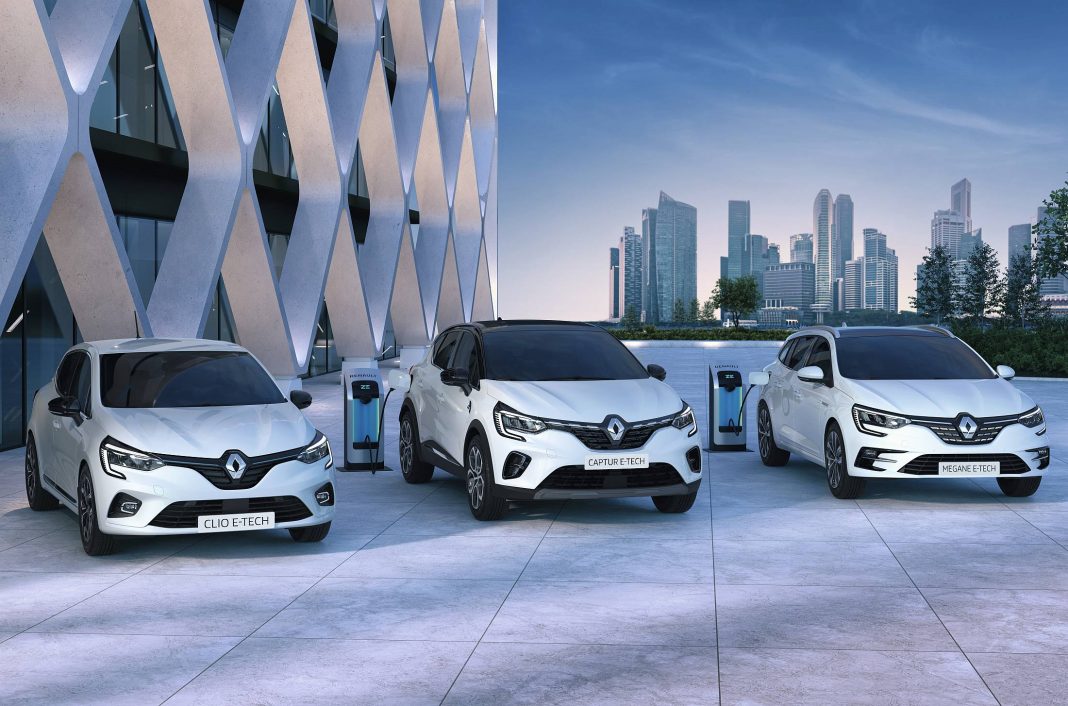 RENAULT CAPTUR E-TECH PLUG-IN (HJB PHEV), RENAULT CLIO E-TECH (BJA HEV), RENAULT MEGANE IV ESTATE E-TECH PLUG-IN (KFB PHEV)