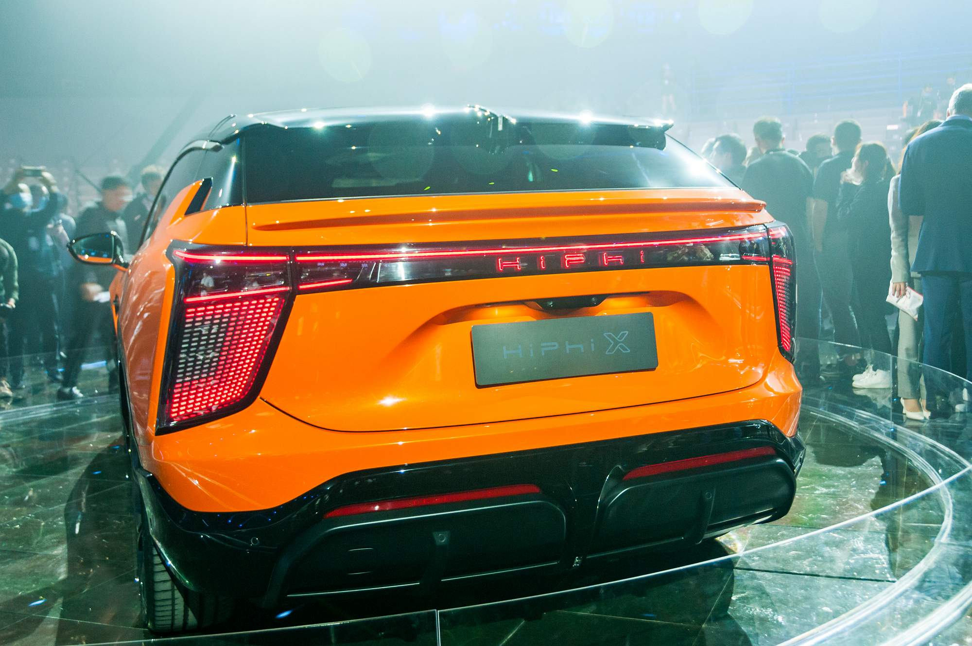 The six seater Founder Edition HiPhi X car at its Beijing launch.