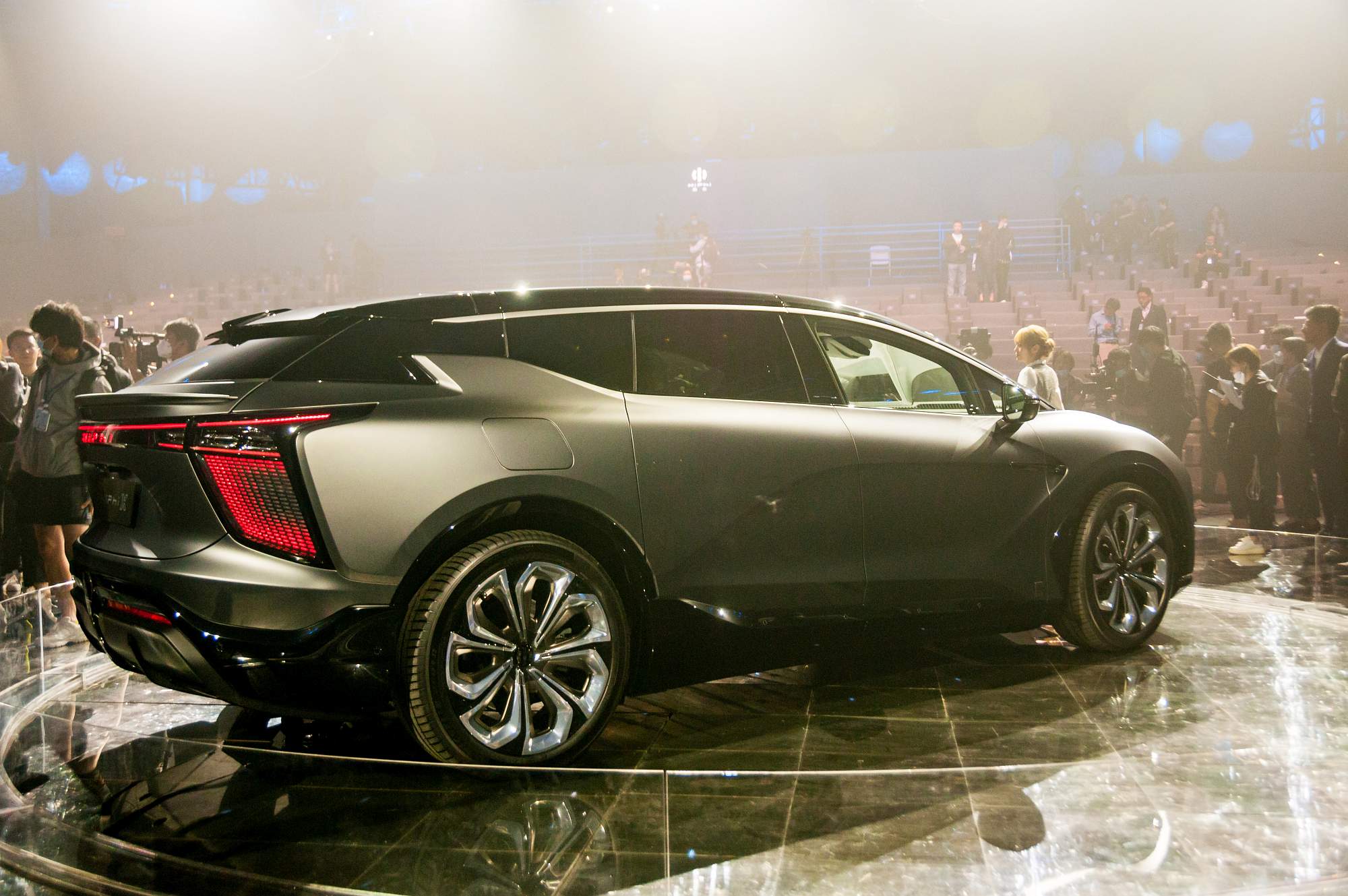 The four seater Founder Edition HiPhi X car at its Beijing launch.