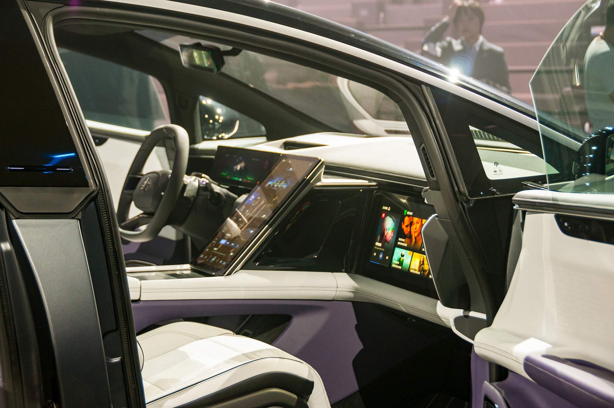 The four seater Founder Edition HiPhi X car at its Beijing launch.