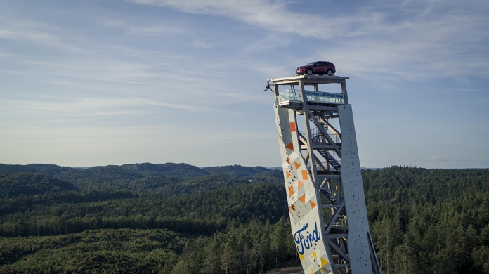 Ford Explorer Tops World’s Tallest Free-Standing Climbing Towe