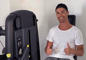 CR7, Ronaldo, treino em casa